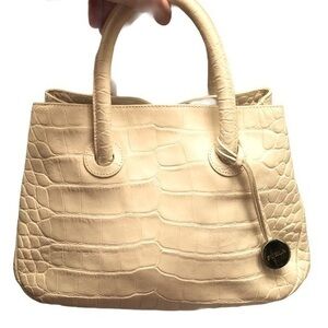 Furla embossed leather tote bag